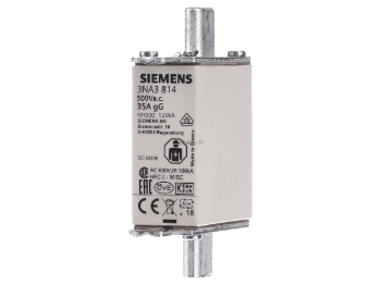 Cầu chì 3NA3814  LV HRC IN 35 A gG Un AC 500 V Un DC 250 V